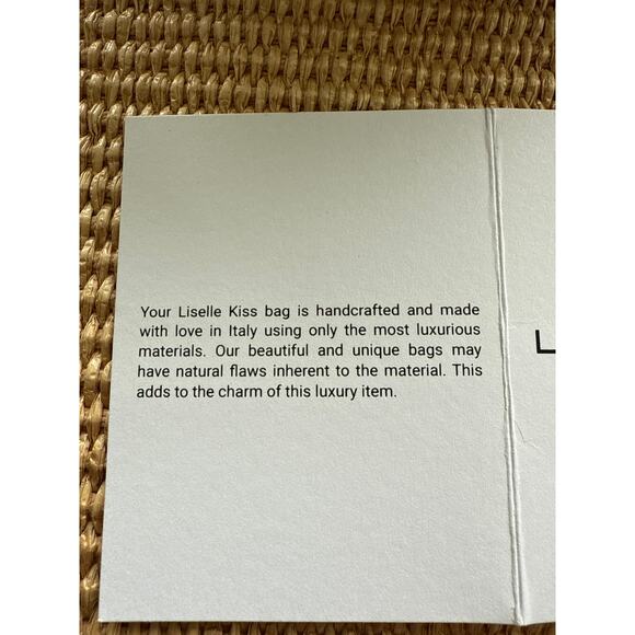 New with Tag Liselle Kiss Raffia & Leather Tan and Wheat Color Adjustable Strap - Picture 7 of 7